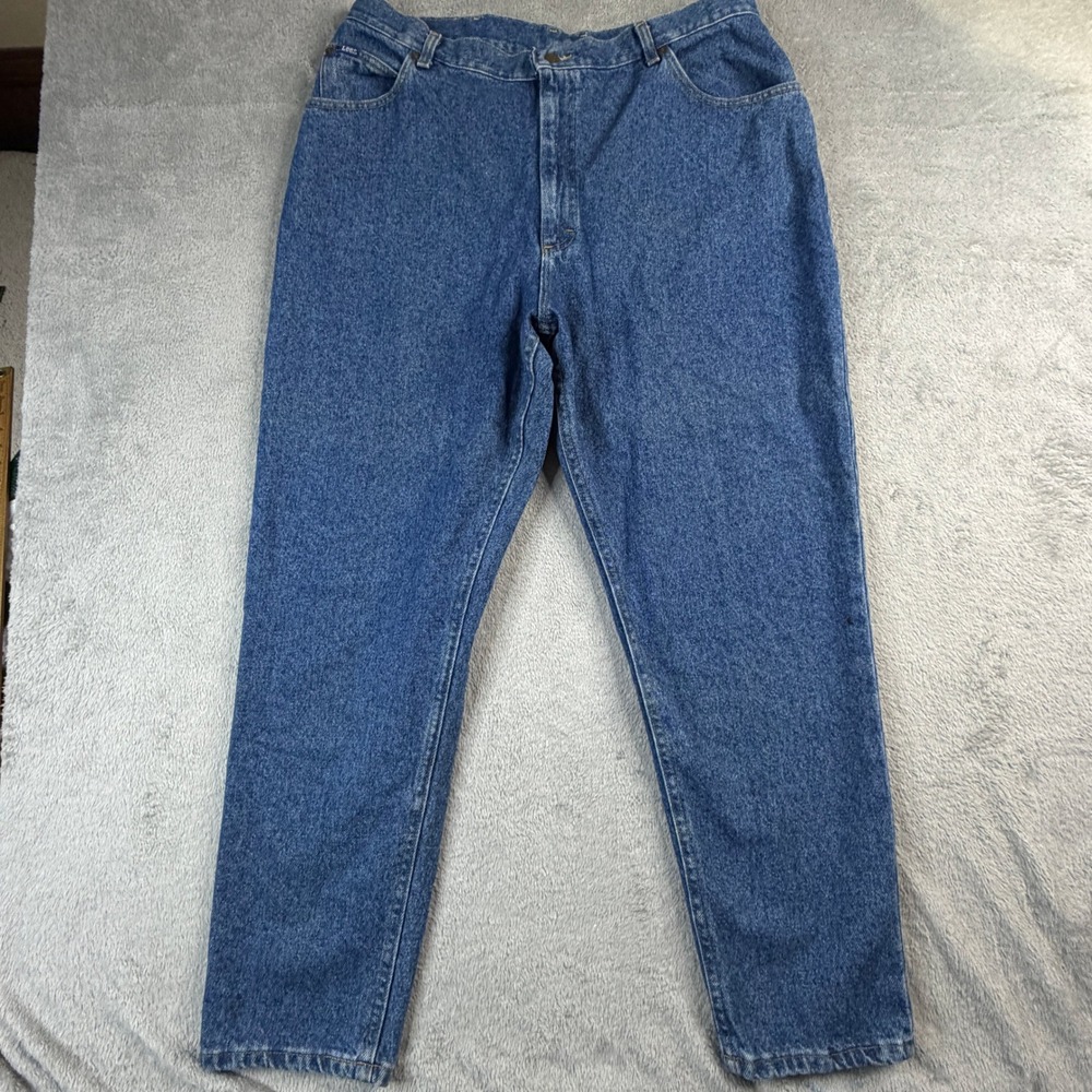 Vintage Lee Riveted Relaxed‎ Fit Tapered Leg Jeans Mens 38x29 Blue Wash Denim